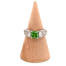 925 Hotselling Sterling Silver Jewellery Green CZ Ring for Women